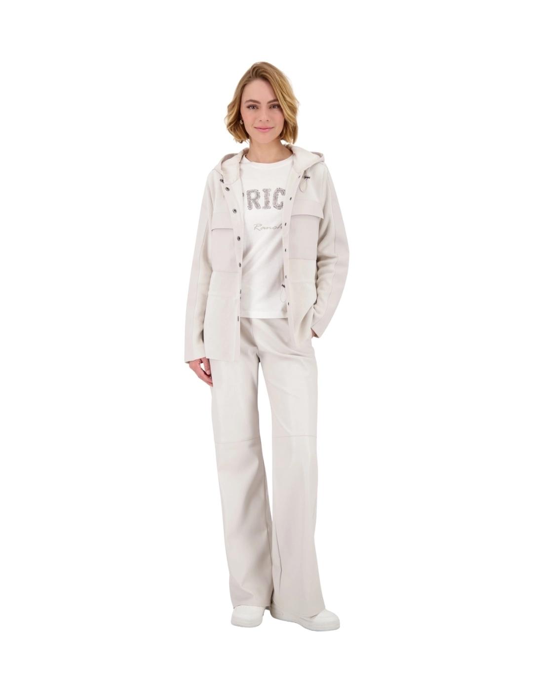 Monari Chaqueta Crema con capucha