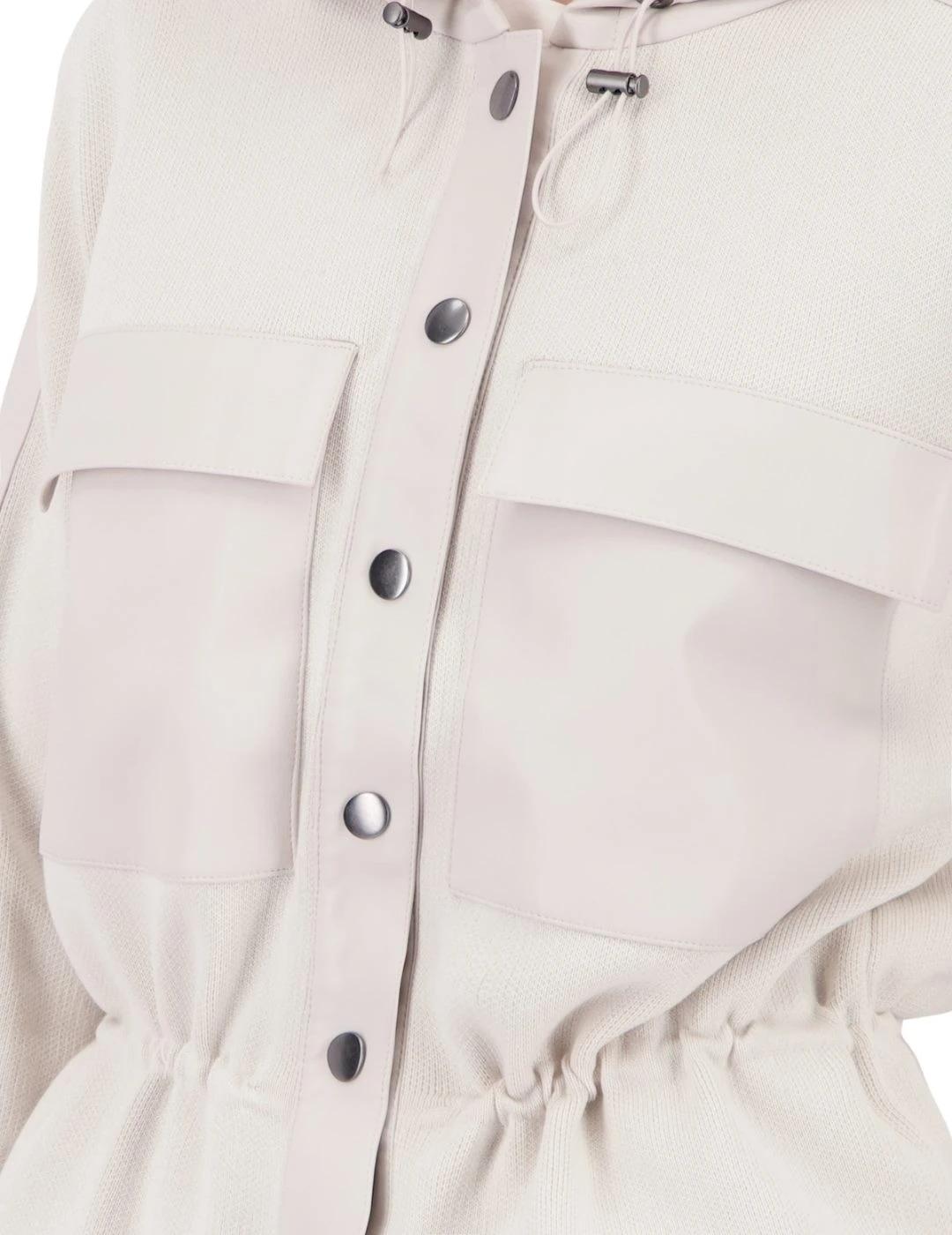 Monari Chaqueta Crema con capucha