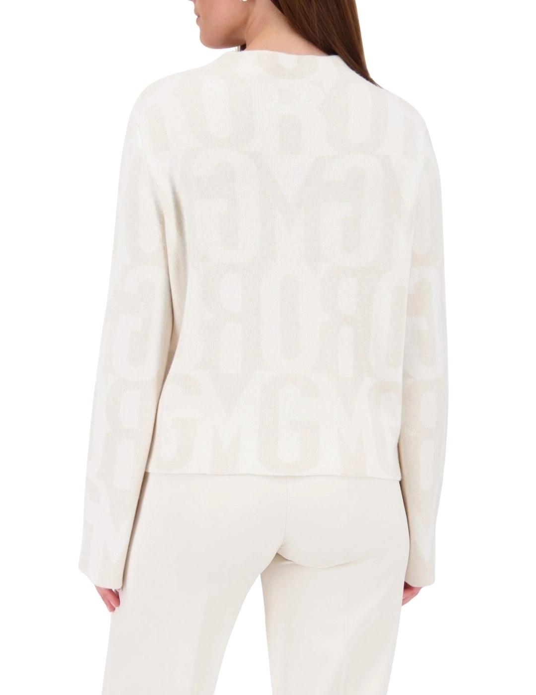 Monari Jersey Beige con patrón