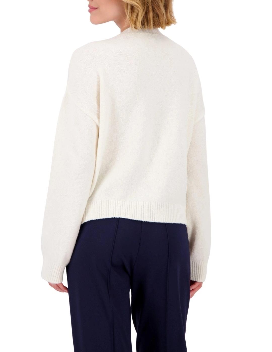 Monari Jersey Blanco detalles azules con brillos