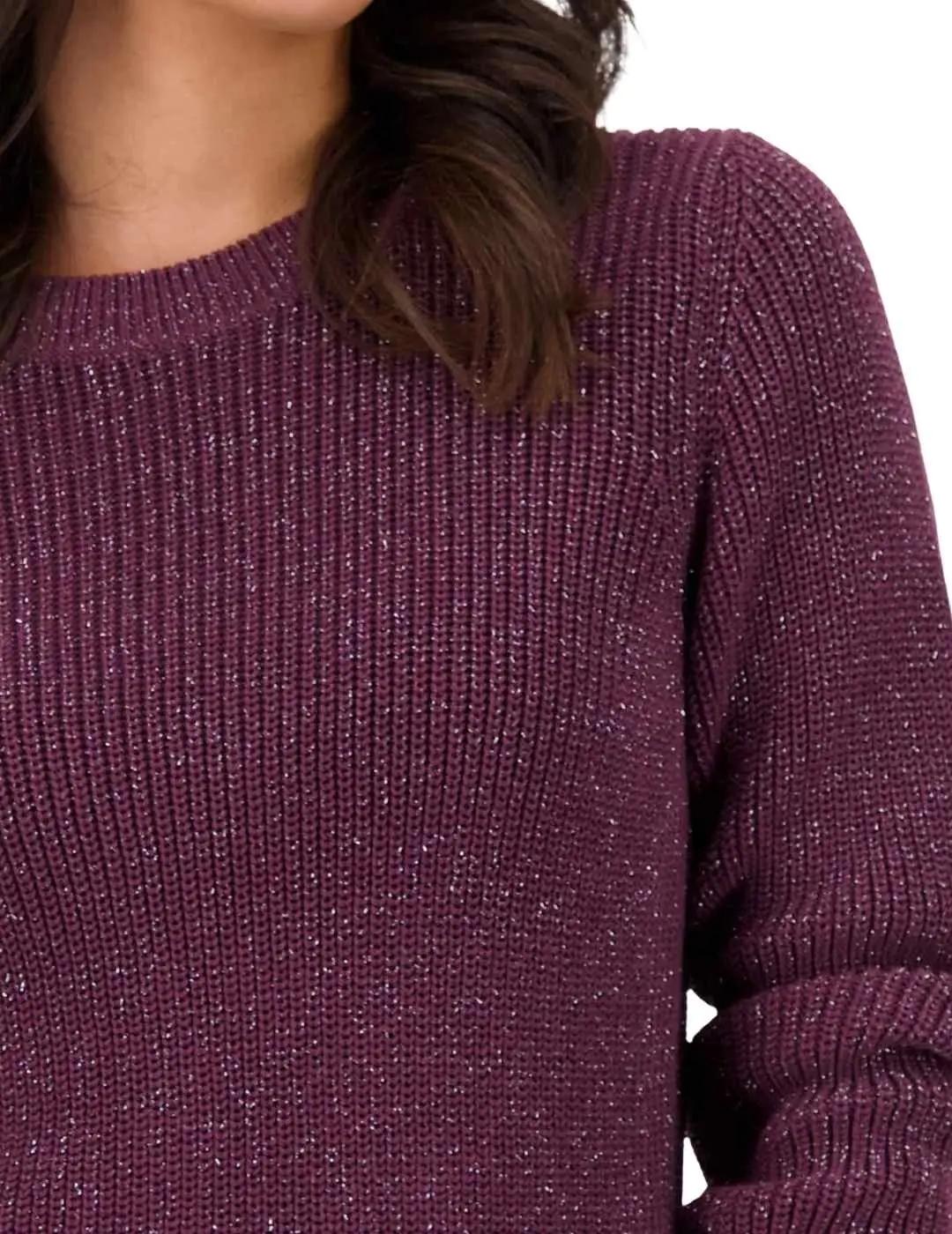 Monari Jersey Granate con brillos