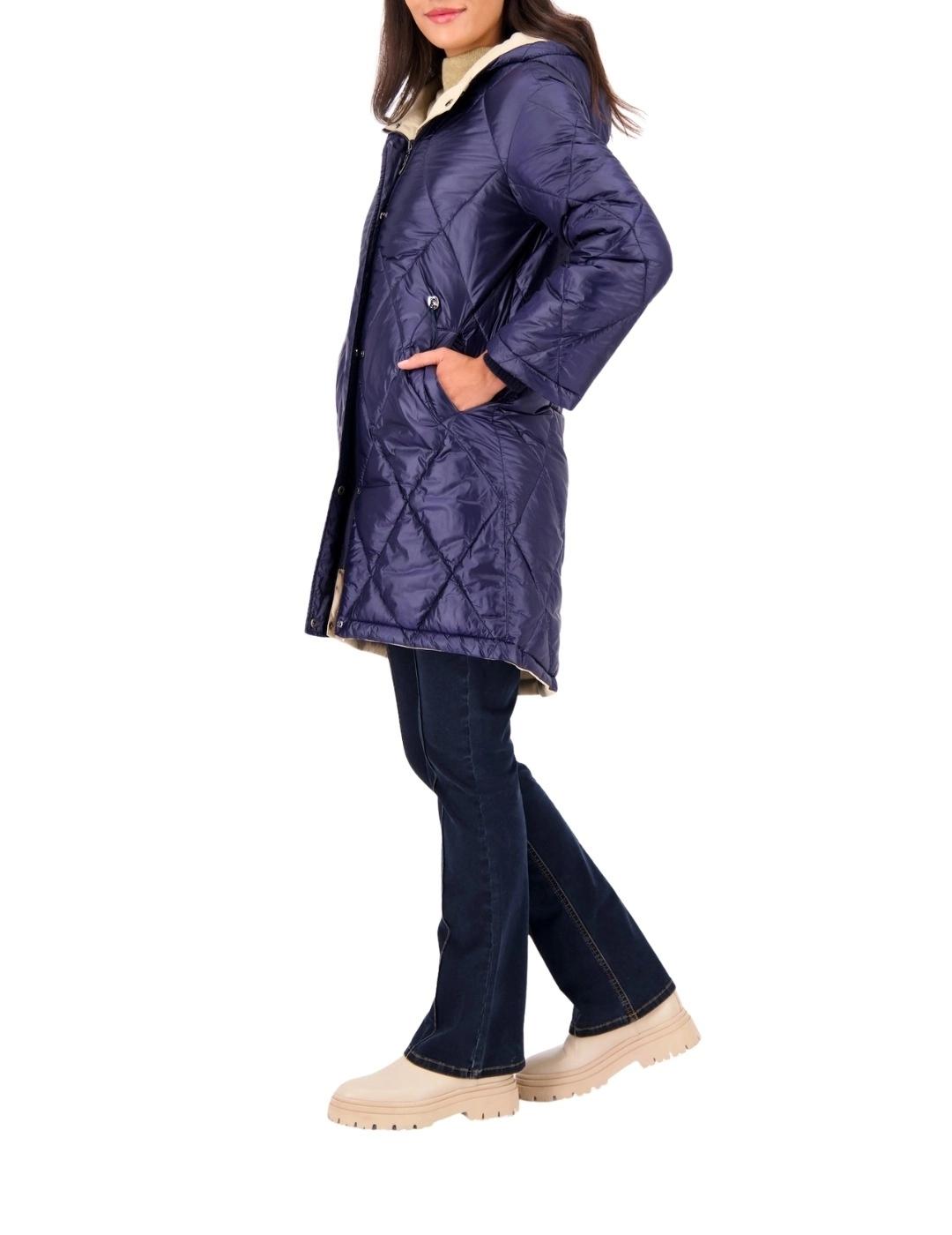 Monari Parka reversible Beige y Azul