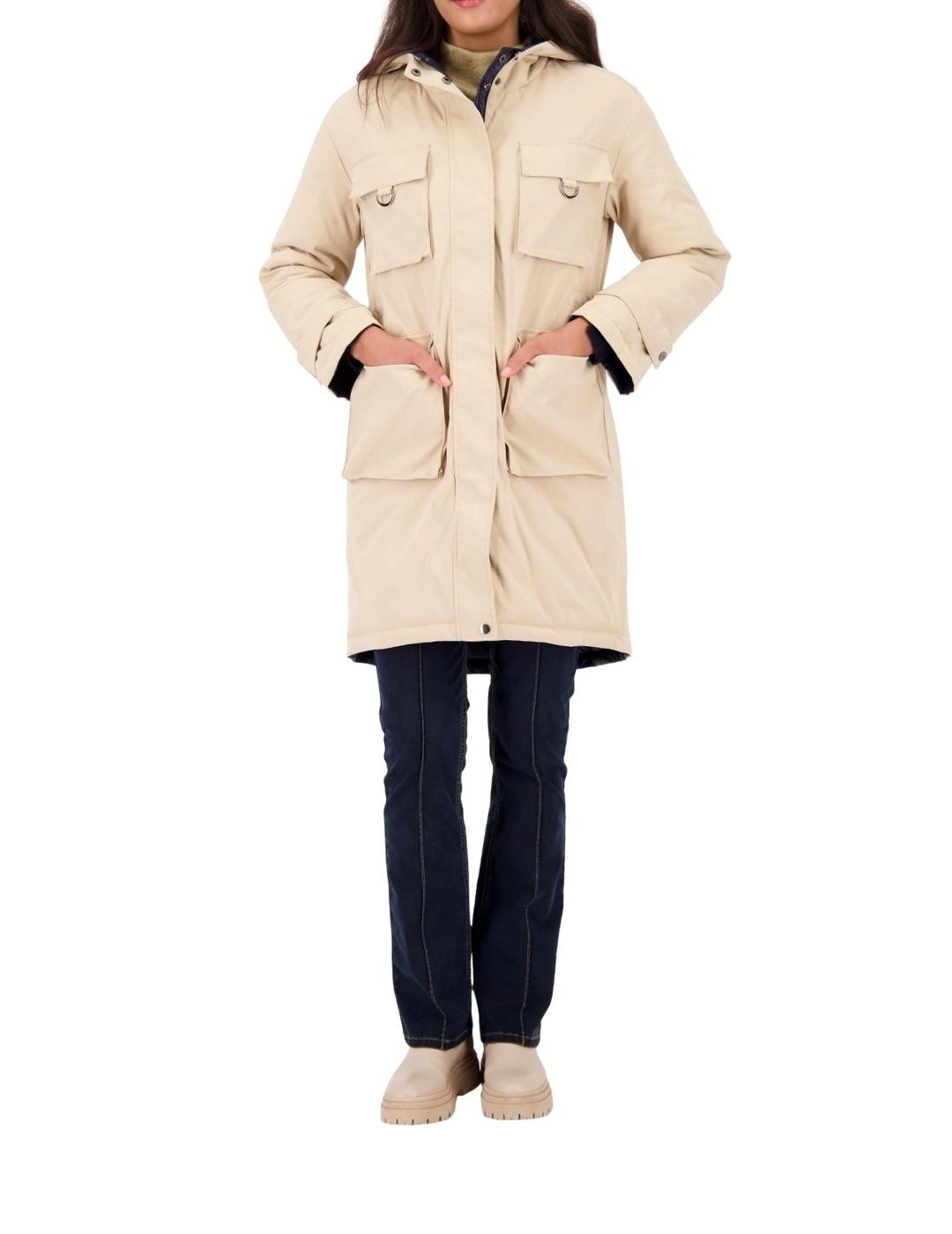 Monari Parka reversible Beige y Azul