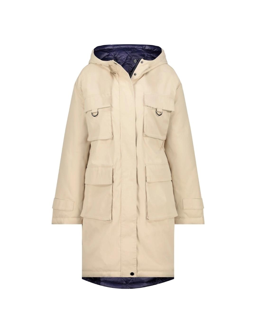 Monari Parka reversible Beige y Azul