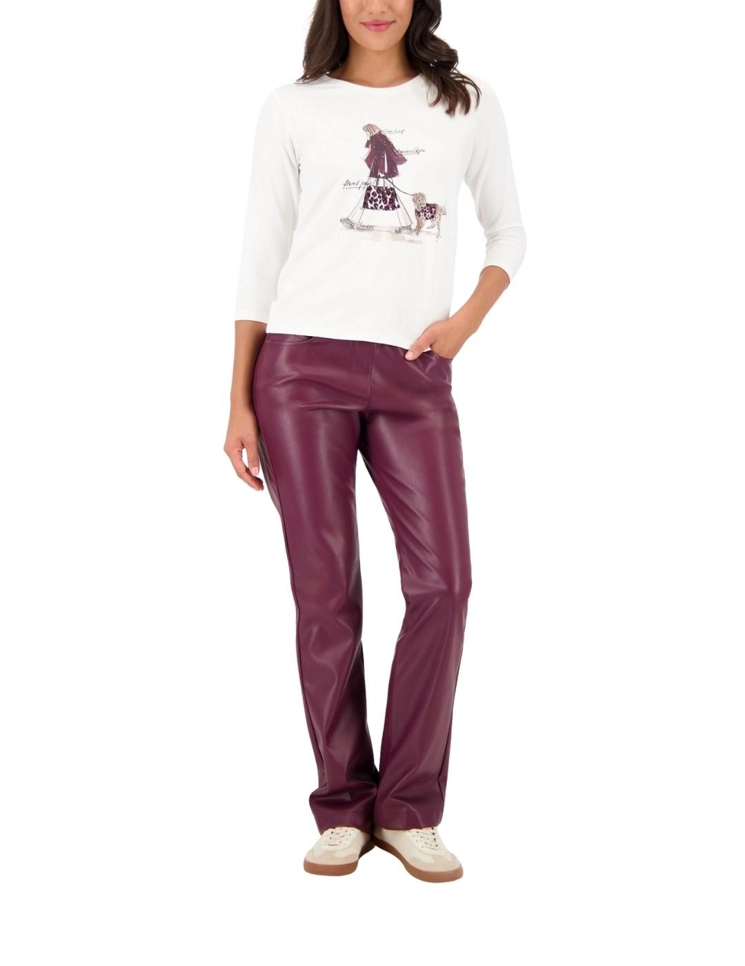 Monari Camiseta Blanca con dibujo perro