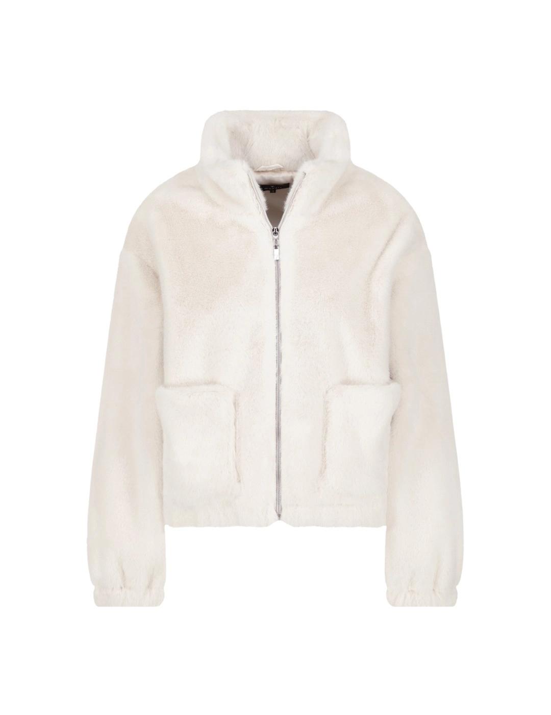 Monari Chaqueta corta de pelo Blanca