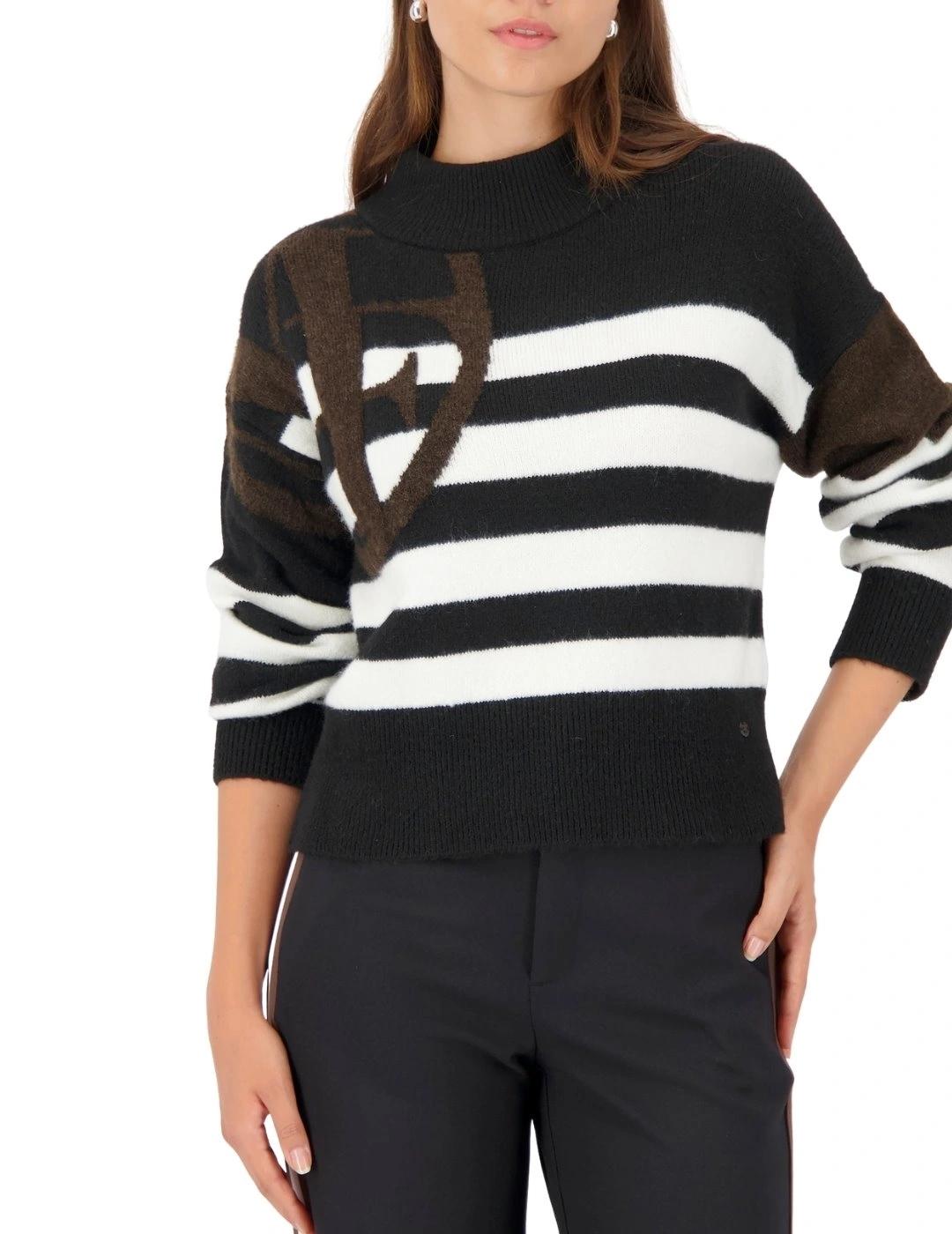 Monari Jersey de rayas Negro y blanco