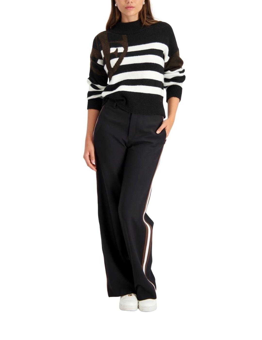 Monari Jersey de rayas Negro y blanco