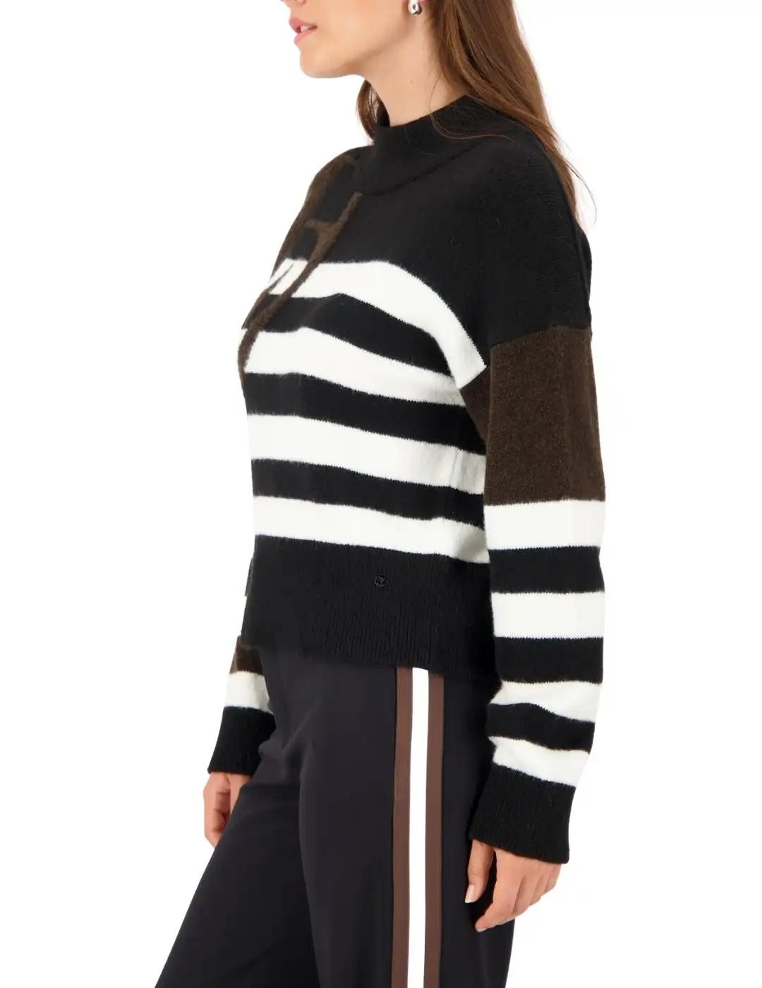 Monari Jersey de rayas Negro y blanco