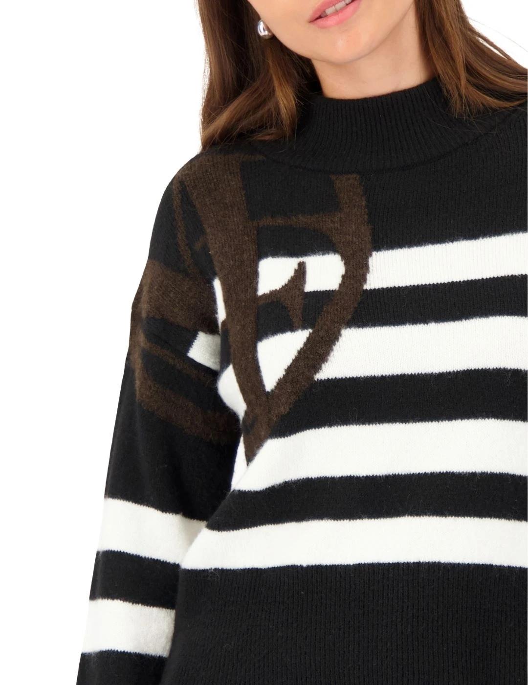 Monari Jersey de rayas Negro y blanco