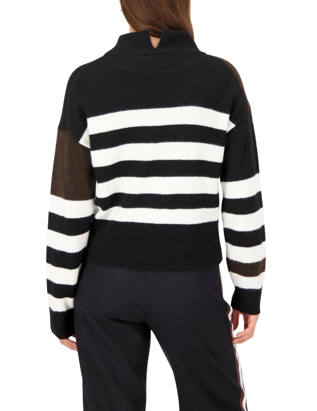 Monari Jersey de rayas Negro y blanco