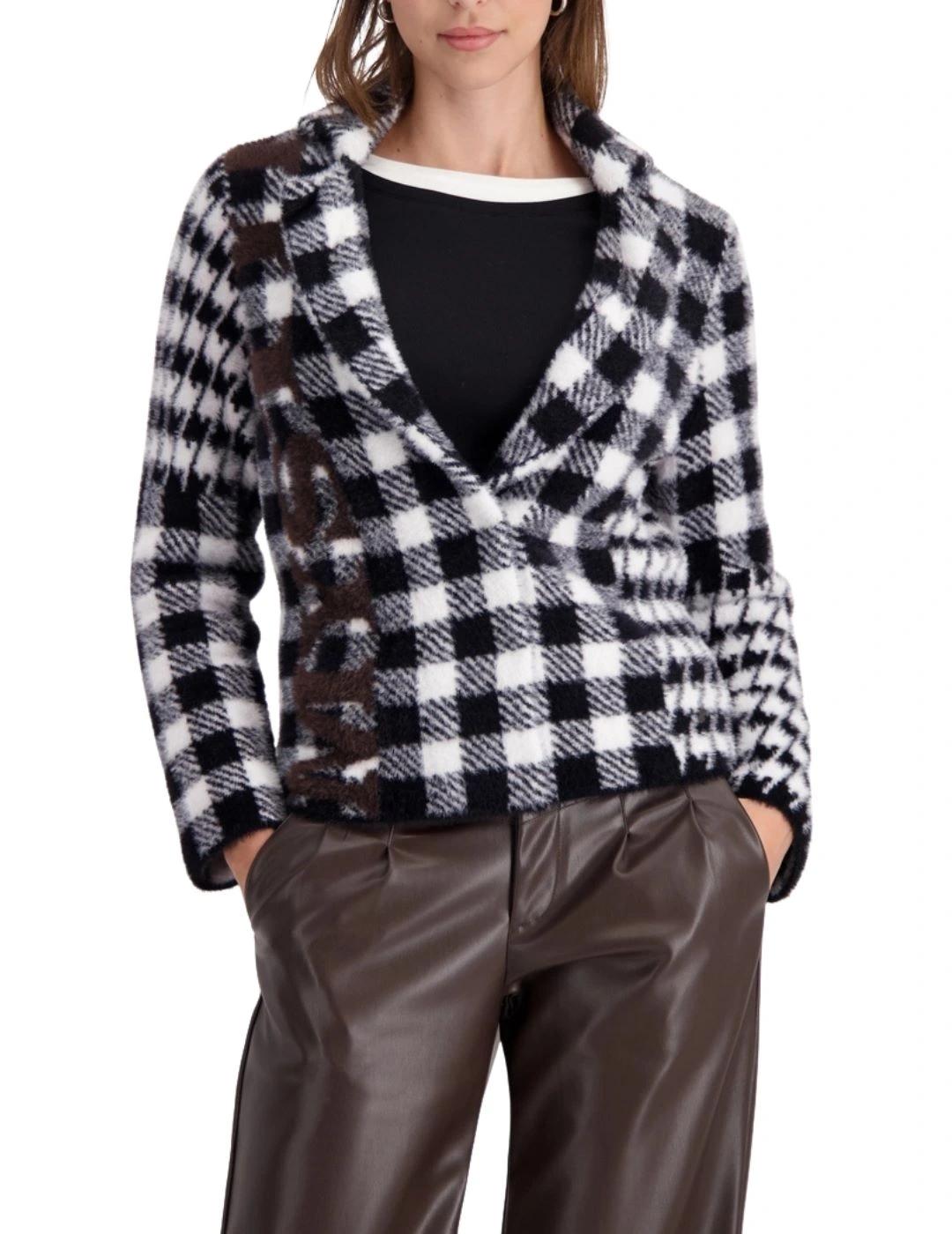 Monari Chaqueta Black Pattern