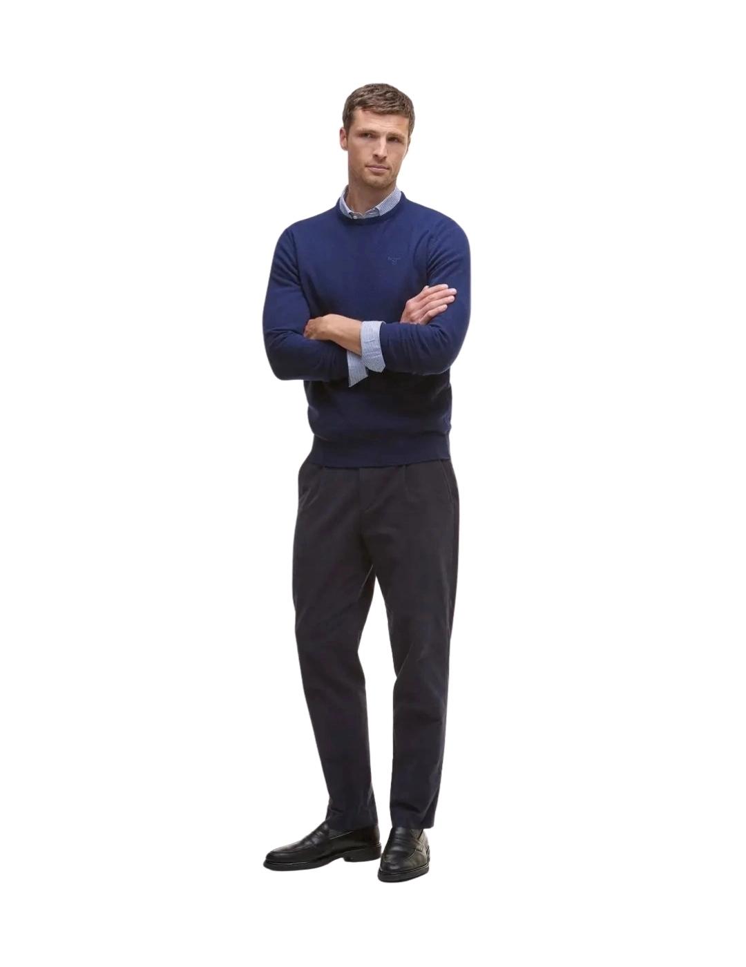 Barbour Jersey Azul marino cuello redondo