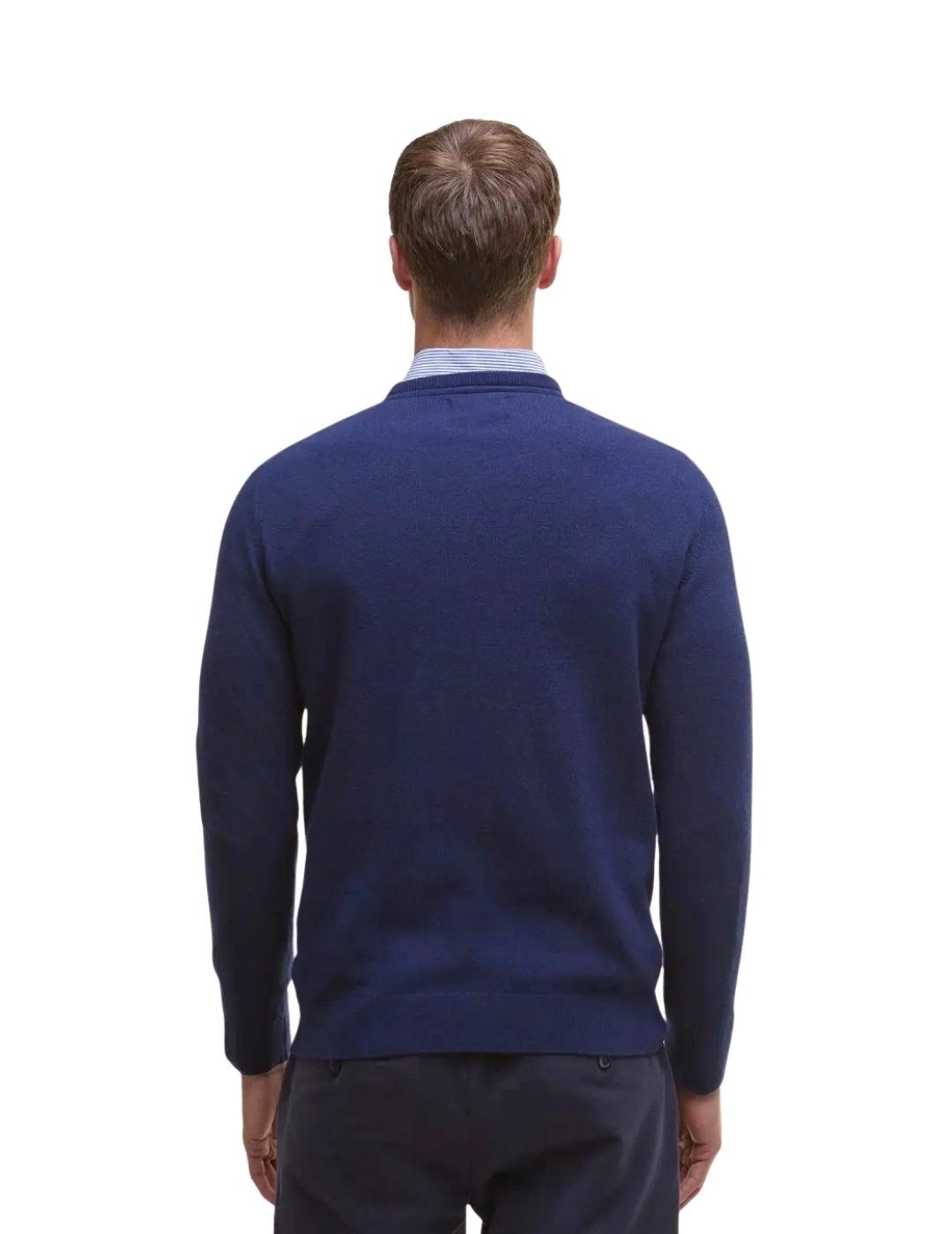 Barbour Jersey Azul marino cuello redondo