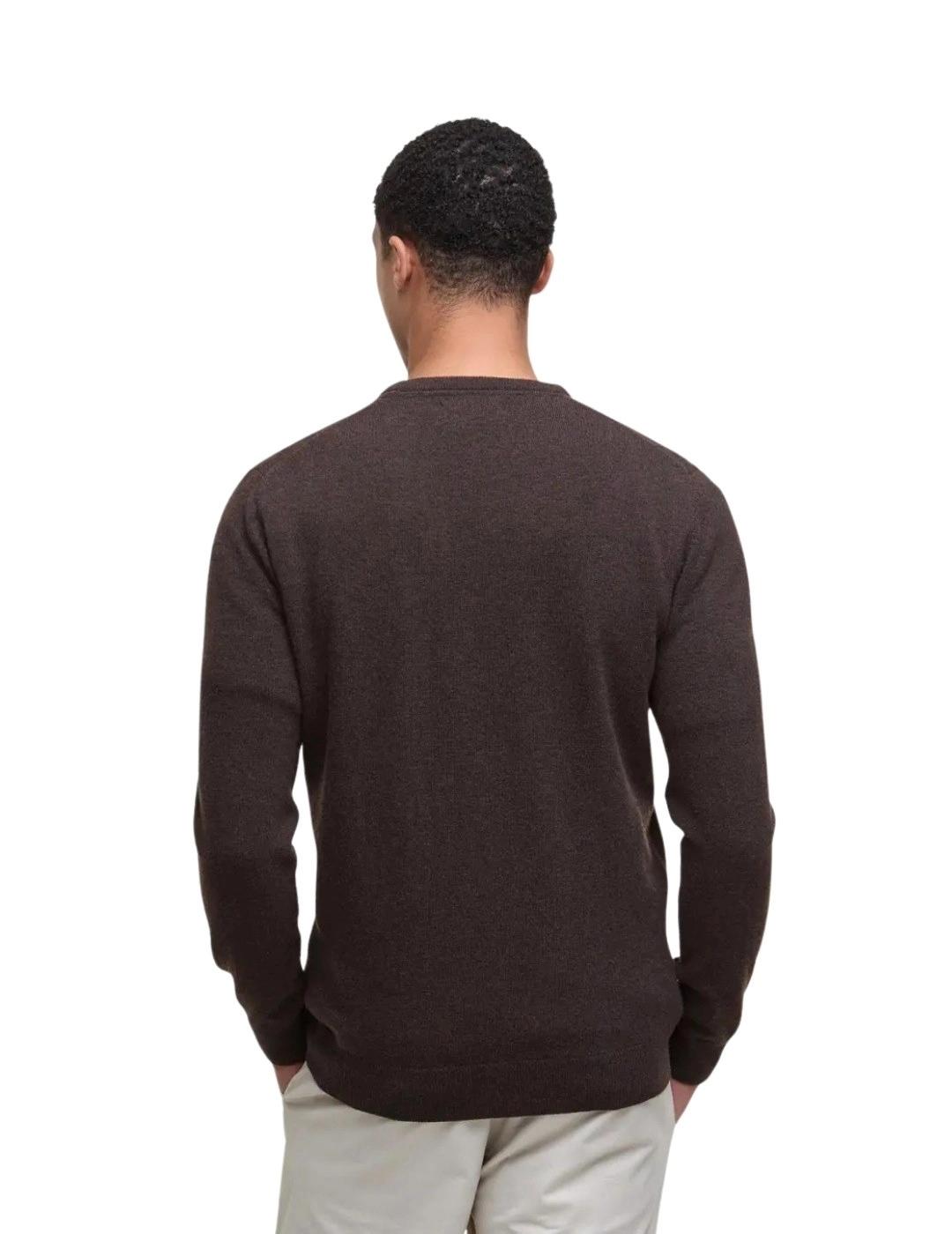 Barbour Jersey Marrón cuello redondo