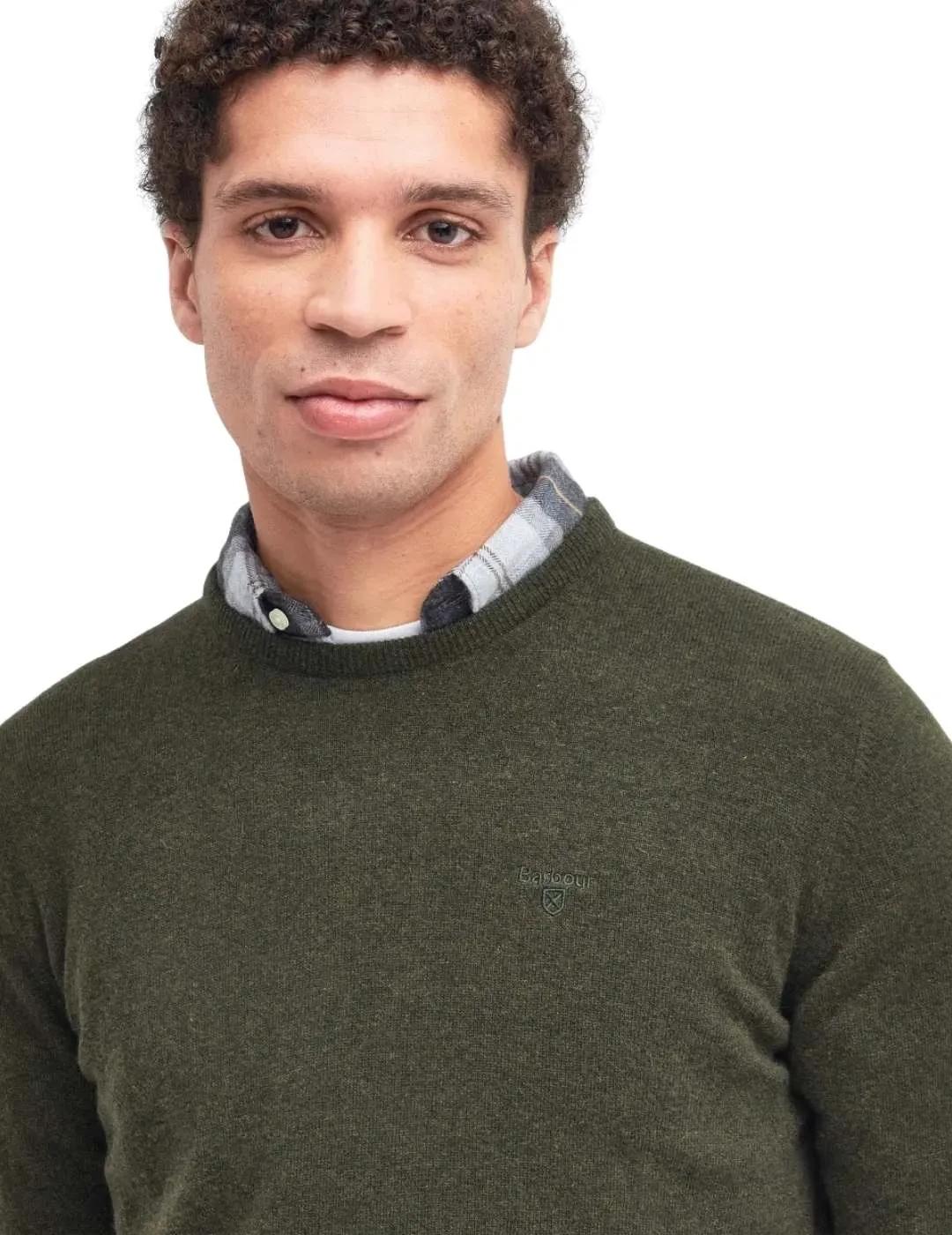 Barbour Jersey Verde cuello redondo