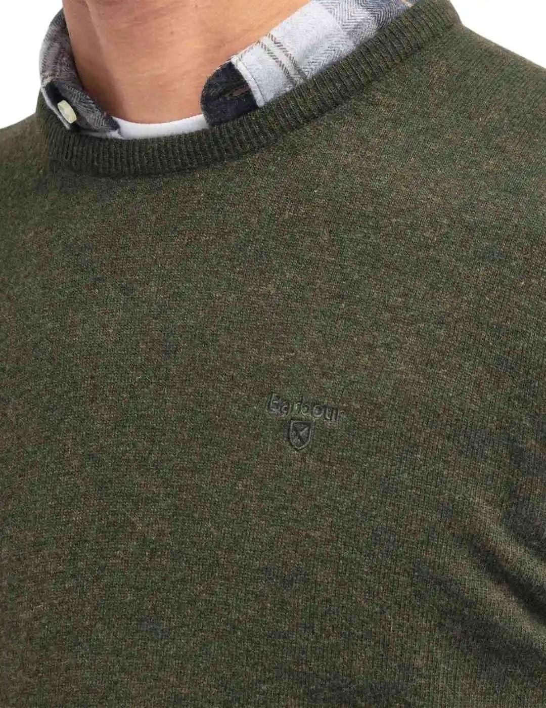 Barbour Jersey Verde cuello redondo