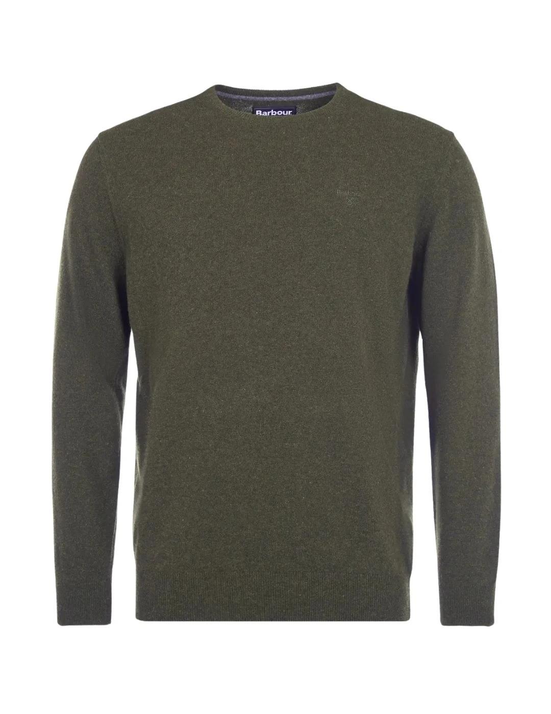 Barbour Jersey Verde cuello redondo