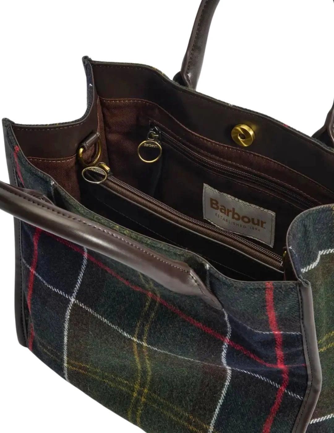 Barbour Bolso Tote Barrhill Tartan Clásico