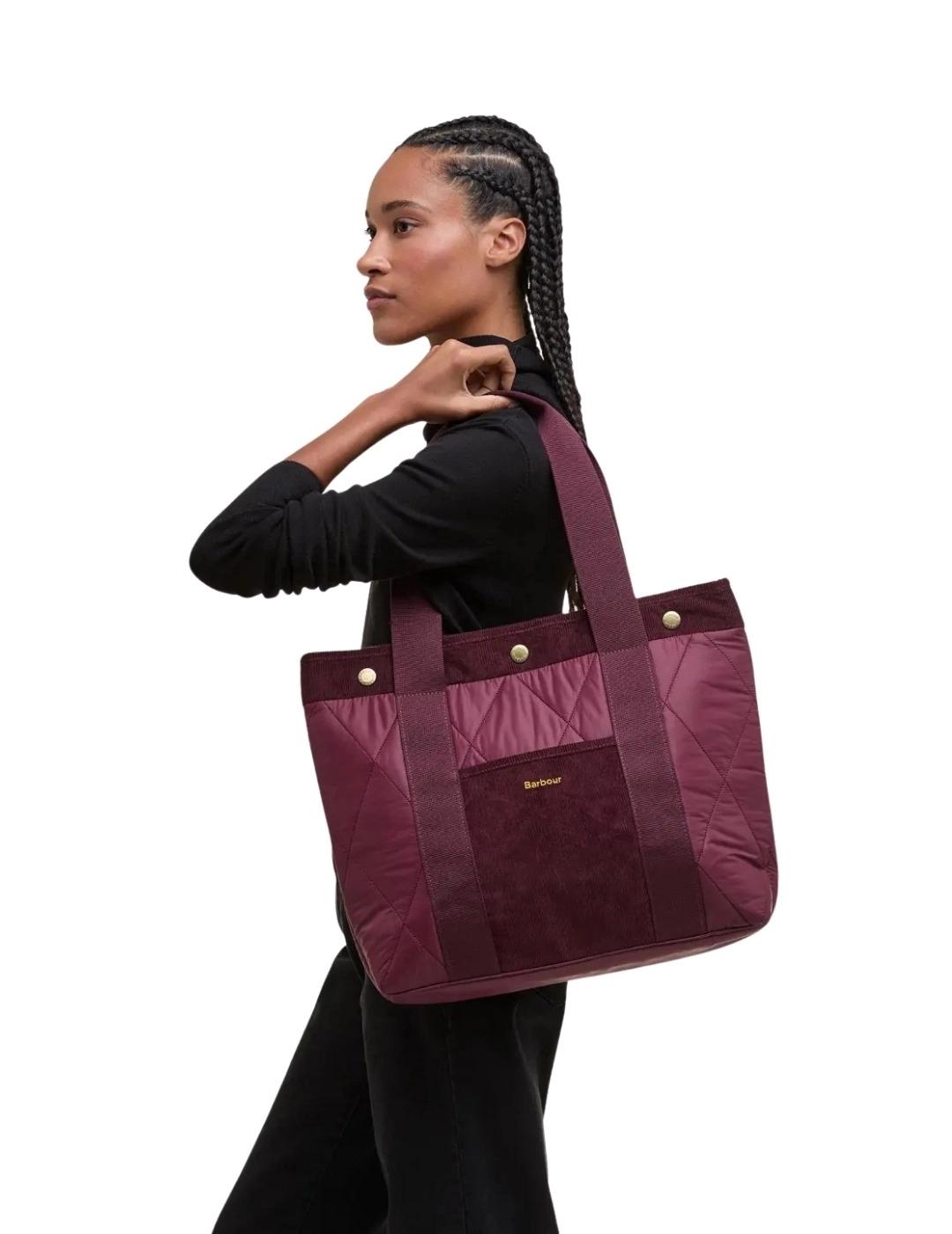 Barbour Bolso Tote Healy Granate