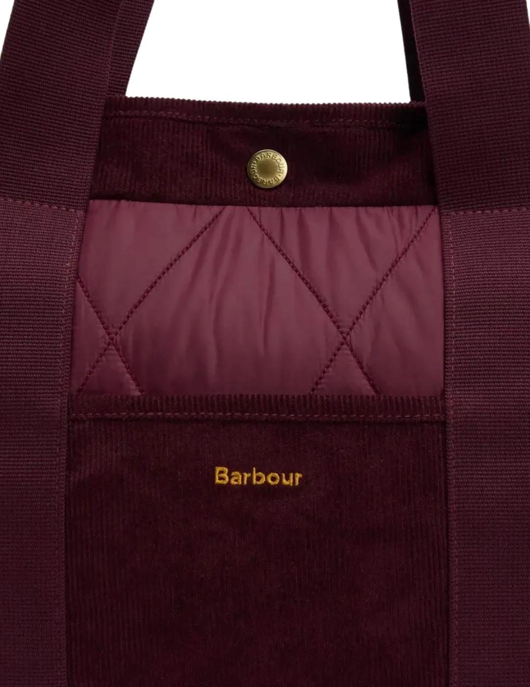 Barbour Bolso Tote Healy Granate