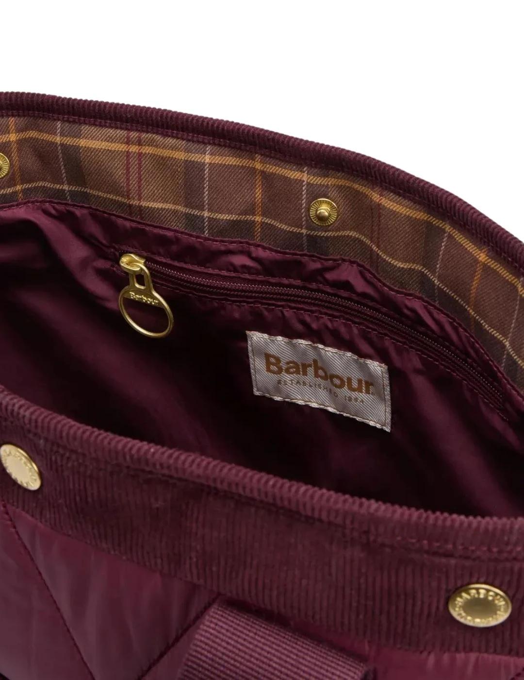 Barbour Bolso Tote Healy Granate