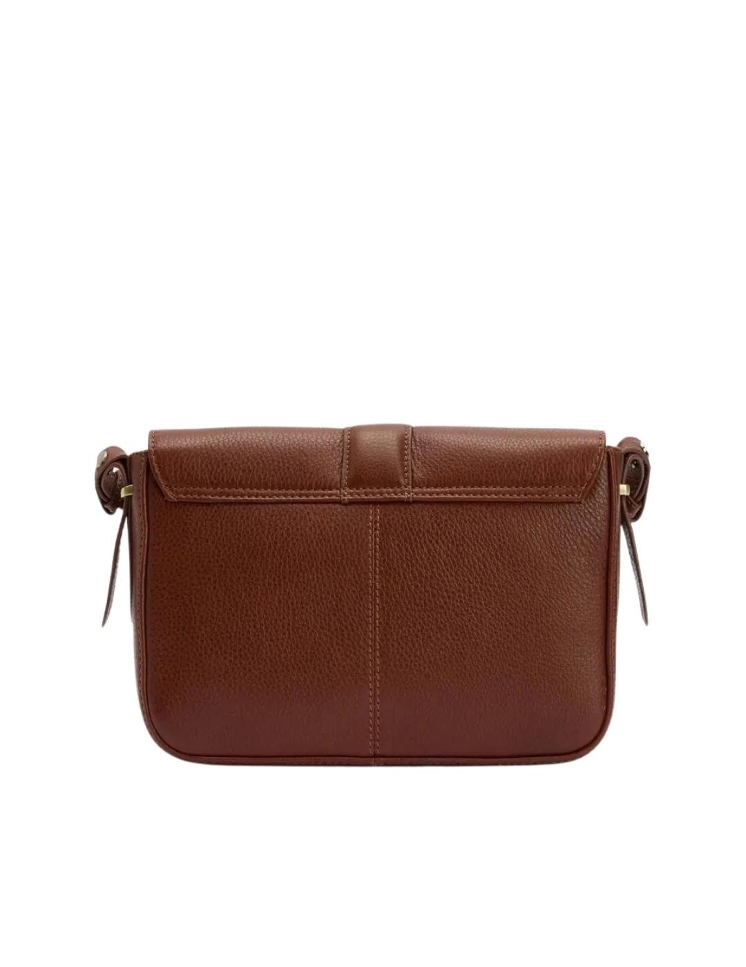 Barbour Bolso Bandolera Rosa Leather Marrón