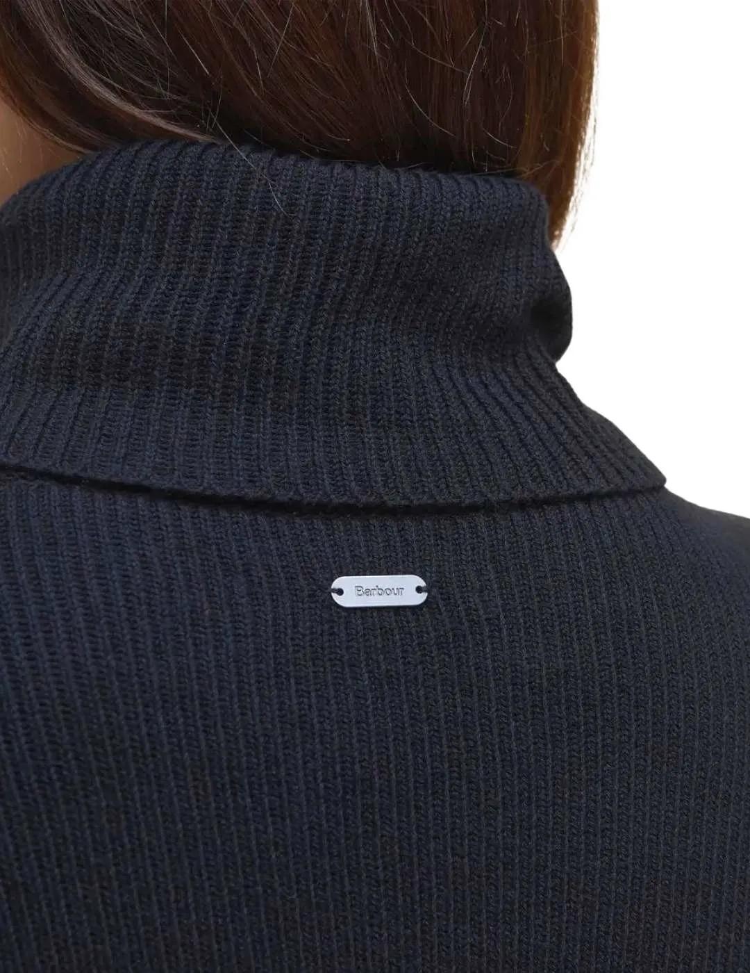 Barbour Vestido corto Rib Stitch Negro