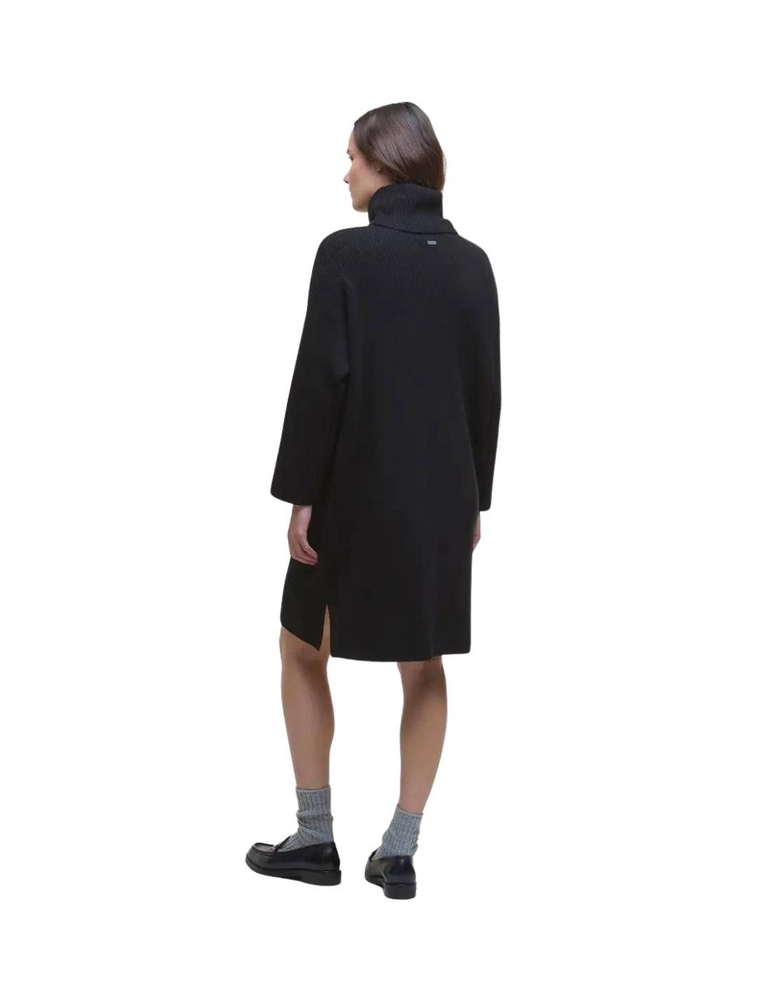 Barbour Vestido corto Rib Stitch Negro