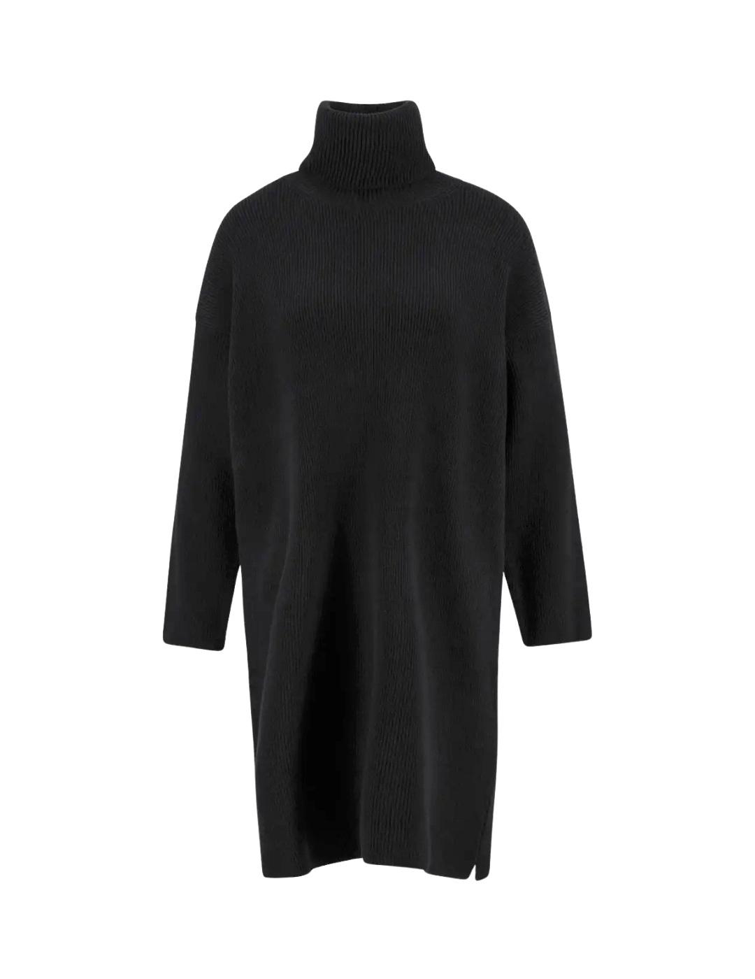 Barbour Vestido corto Rib Stitch Negro