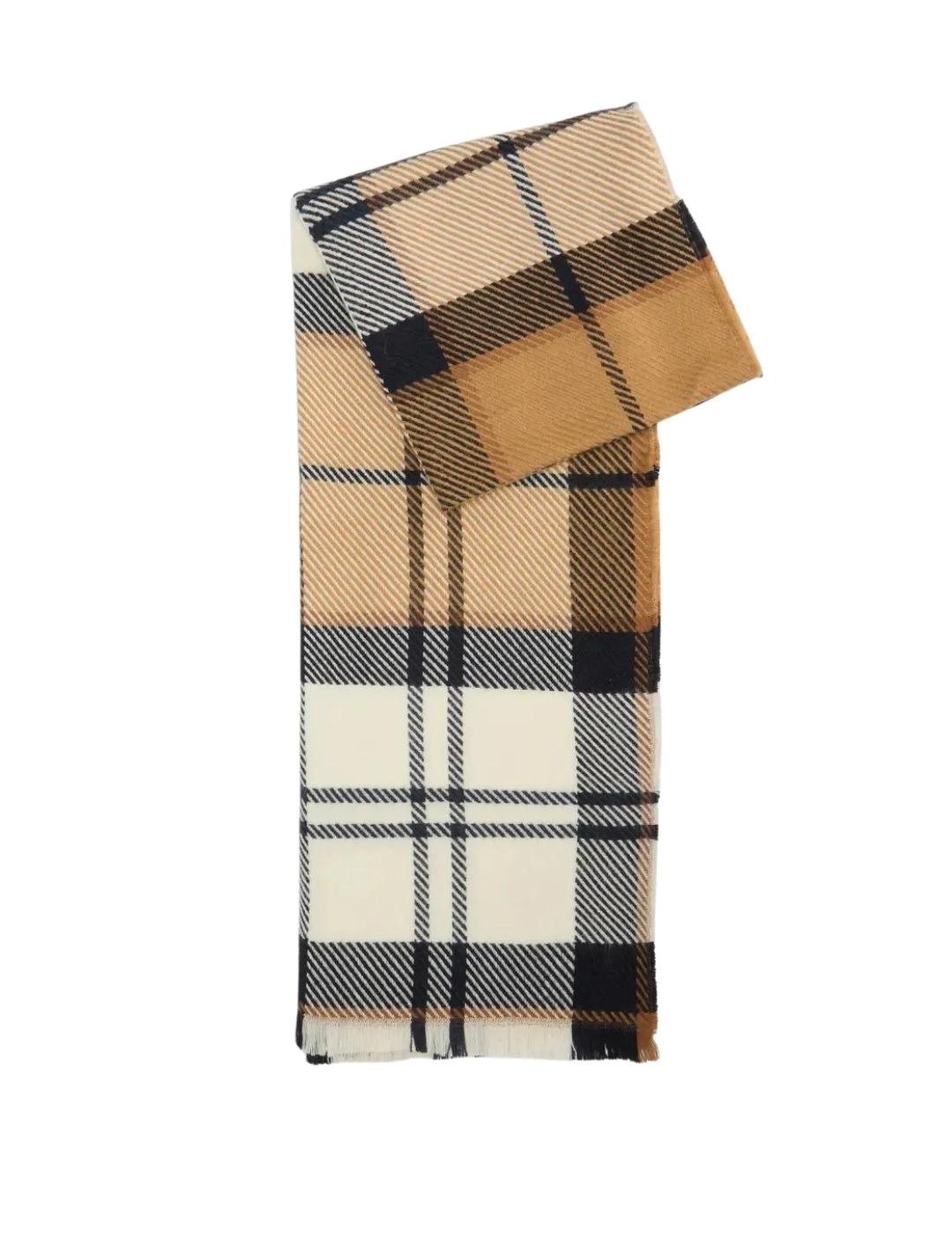 Barbour Bufanda y Gorro Pendle Beige y azul marino