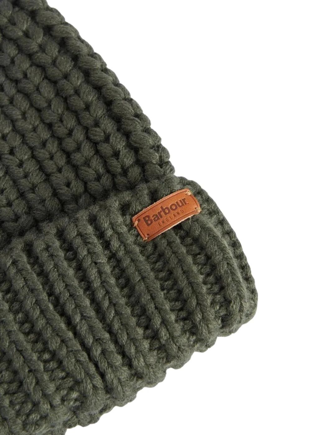 Barbour Gorro Saltburn Beanie Verde oliva