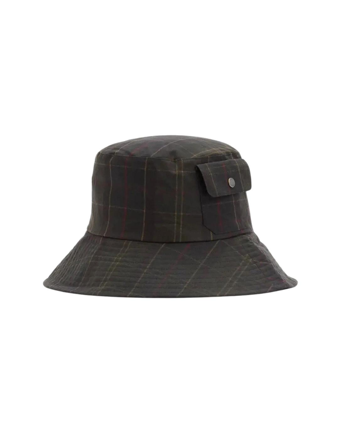 Barbour Sombrero Scarlet Tartan Bucket Hat Clásico