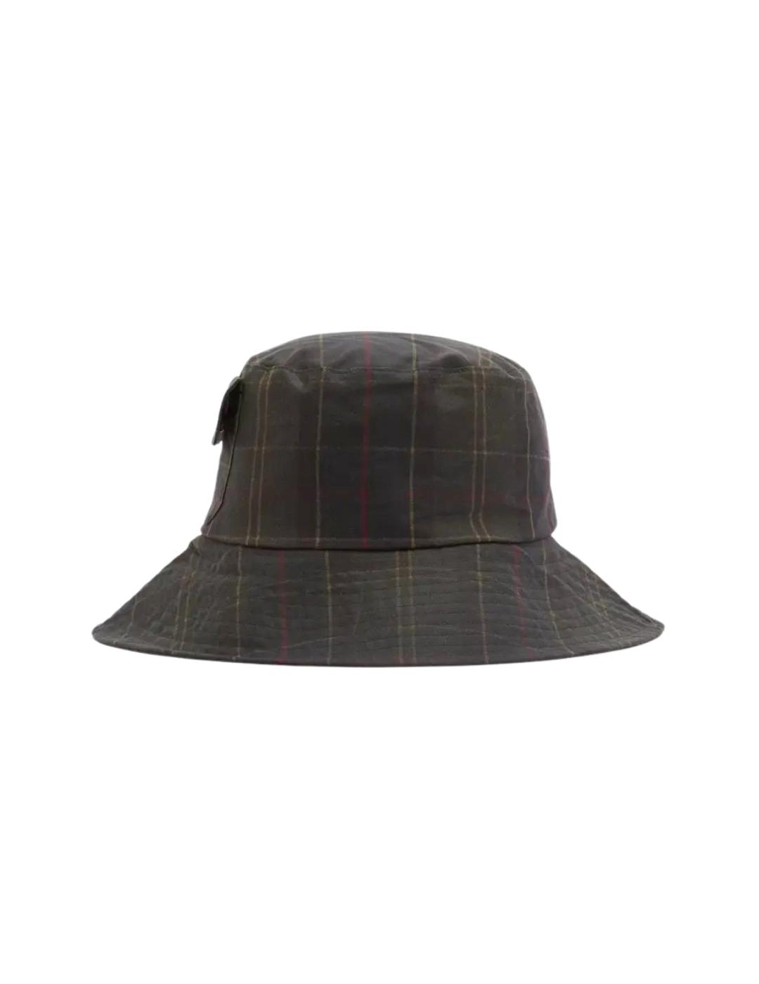 Barbour Sombrero Scarlet Tartan Bucket Hat Clásico