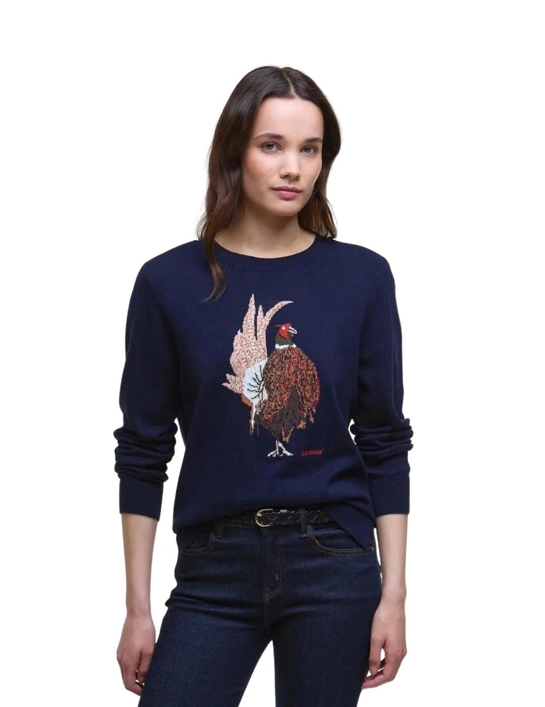 Barbour Jersey Homeswood Azul marino pavo