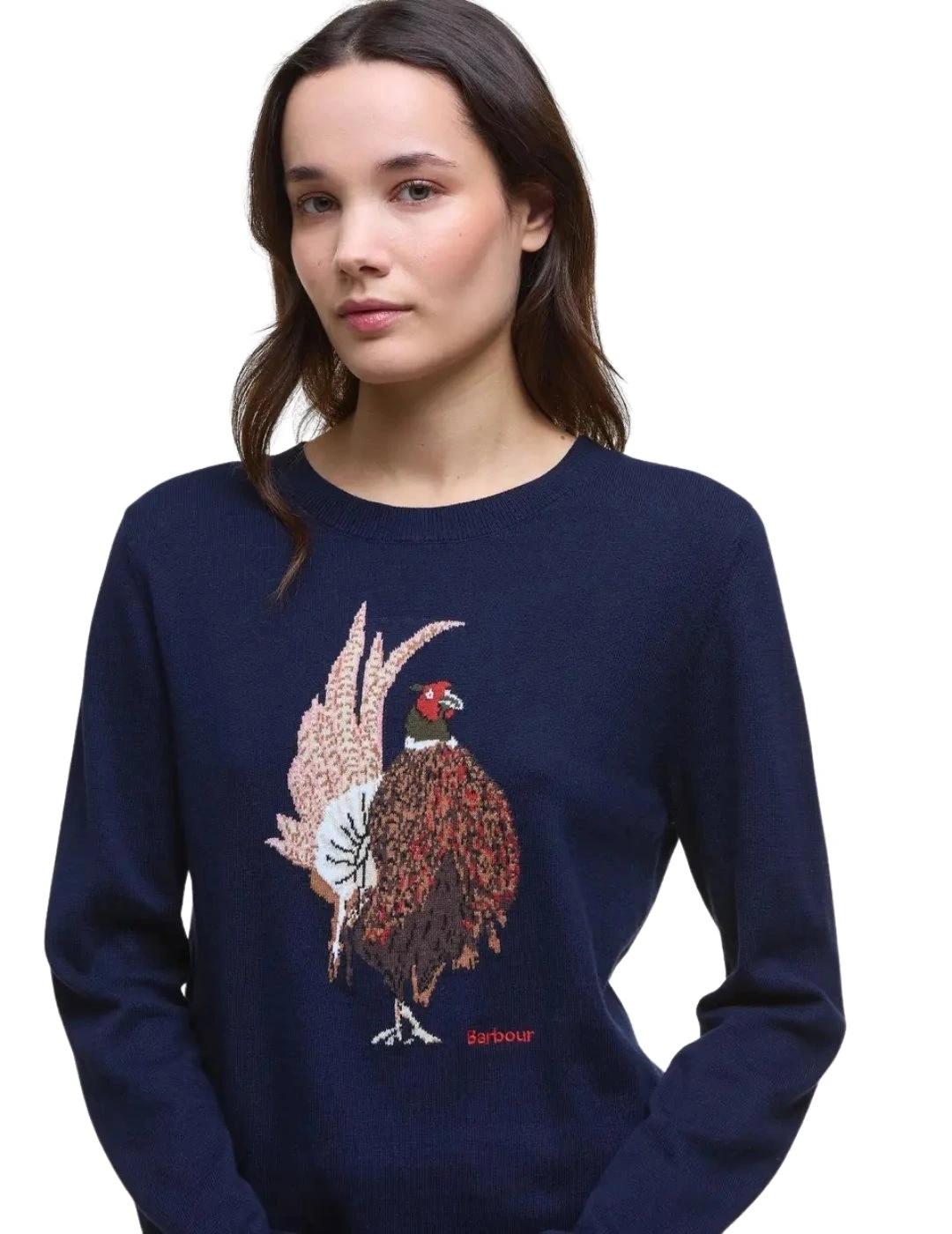 Barbour Jersey Homeswood Azul marino pavo