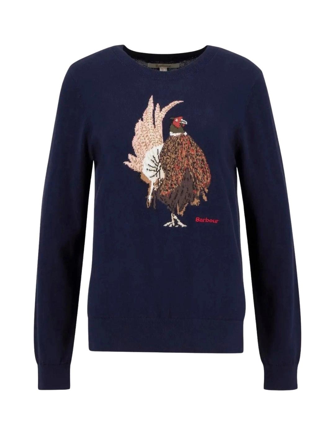 Barbour Jersey Homeswood Azul marino pavo