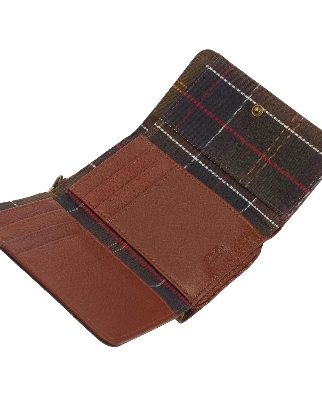 Barbour Monedero Rosa Leather French Marrón