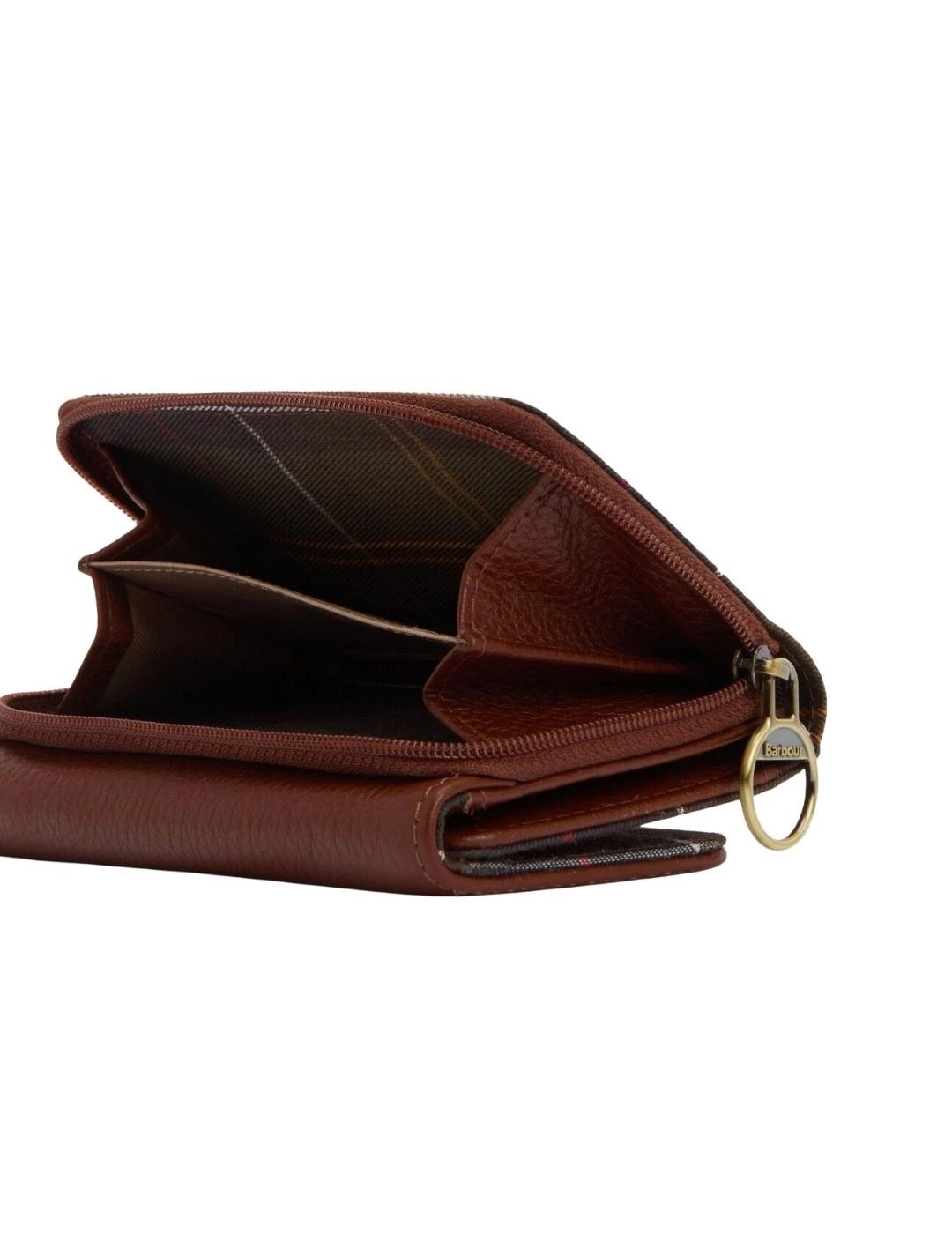 Barbour Monedero Rosa Leather French Marrón