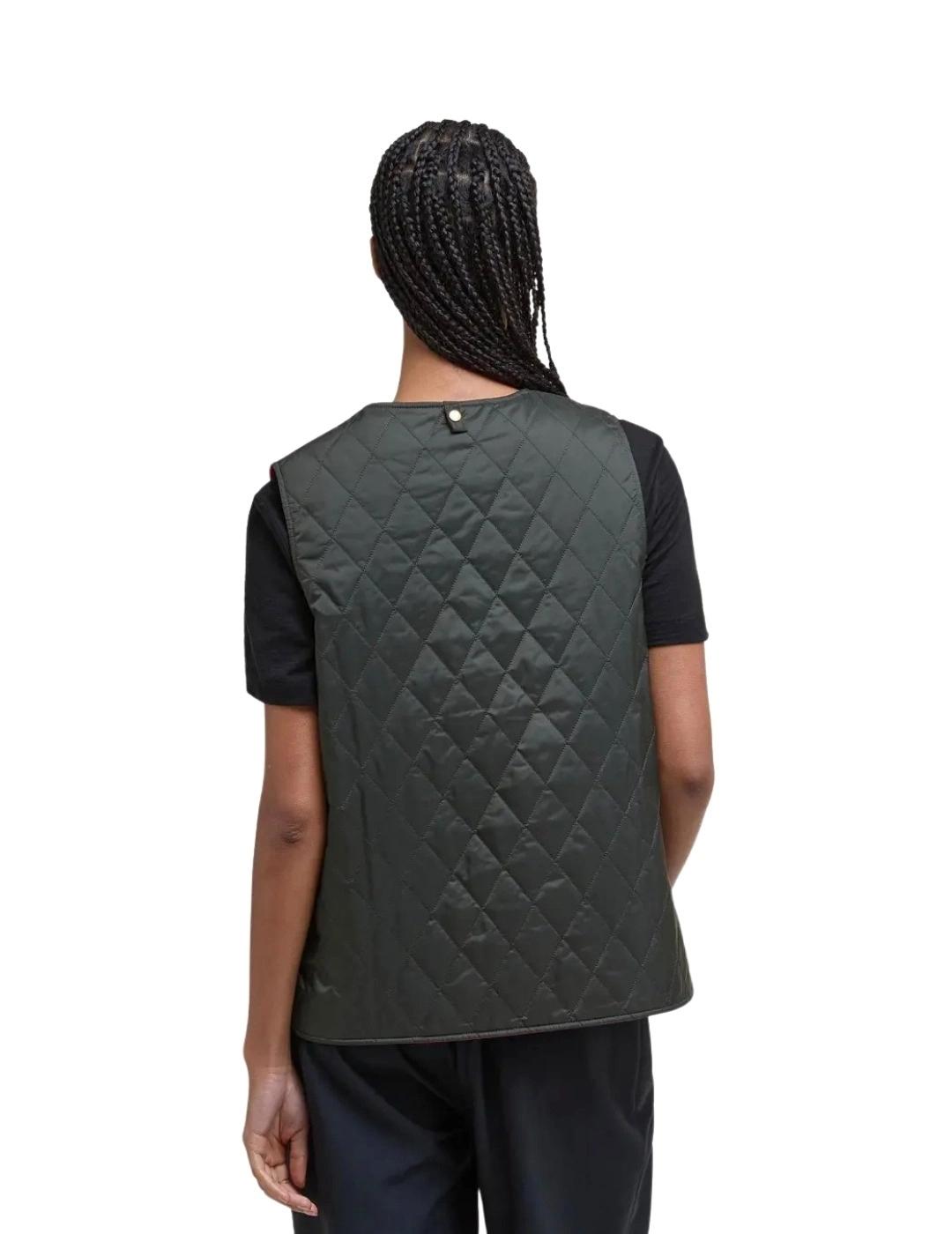 Barbour Chaleco My Barbour Reversible Verde y rosa