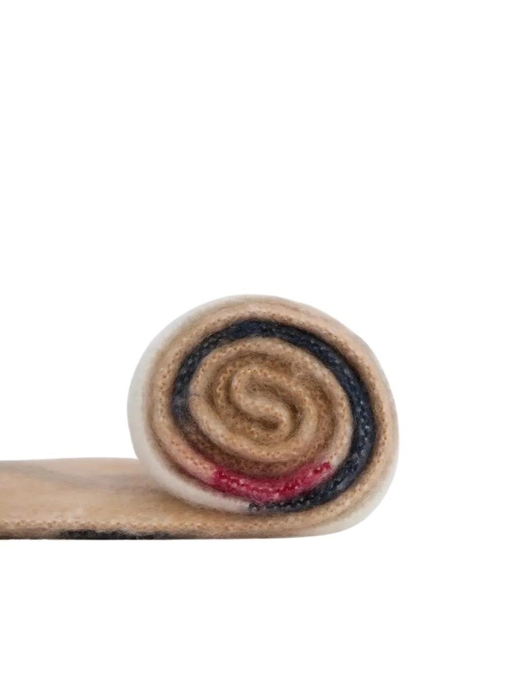 Barbour Bufanda Isla Tartan Boucle Beige y azul