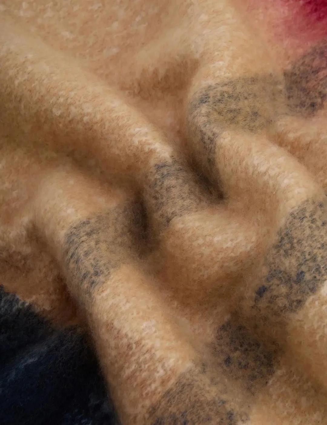 Barbour Bufanda Isla Tartan Boucle Beige y azul