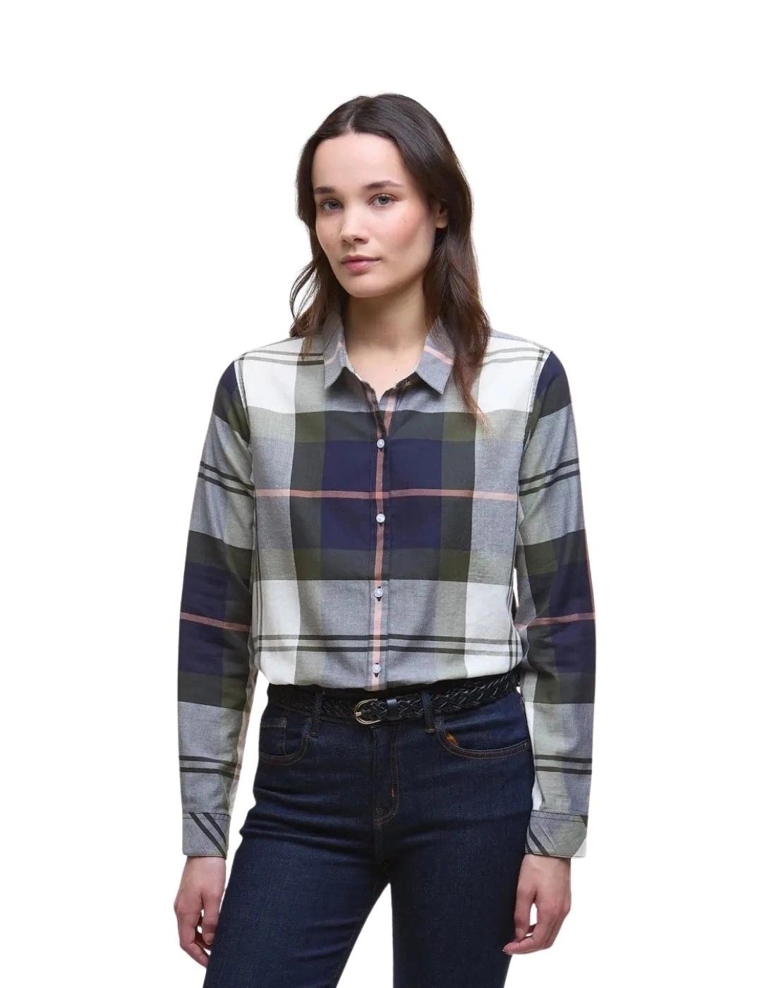 Barbour Camisa Moorland Azul marino