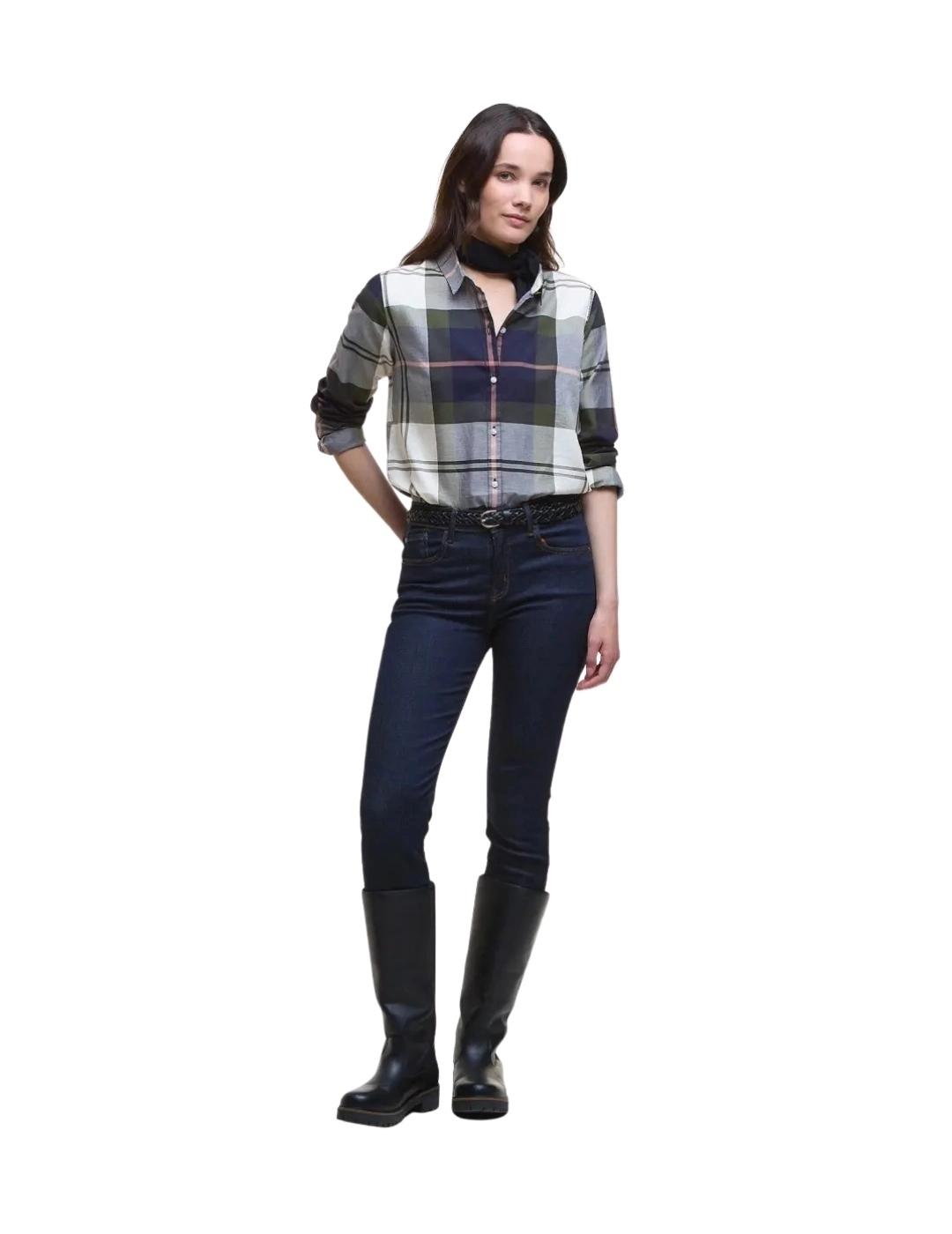 Barbour Camisa Moorland Azul marino