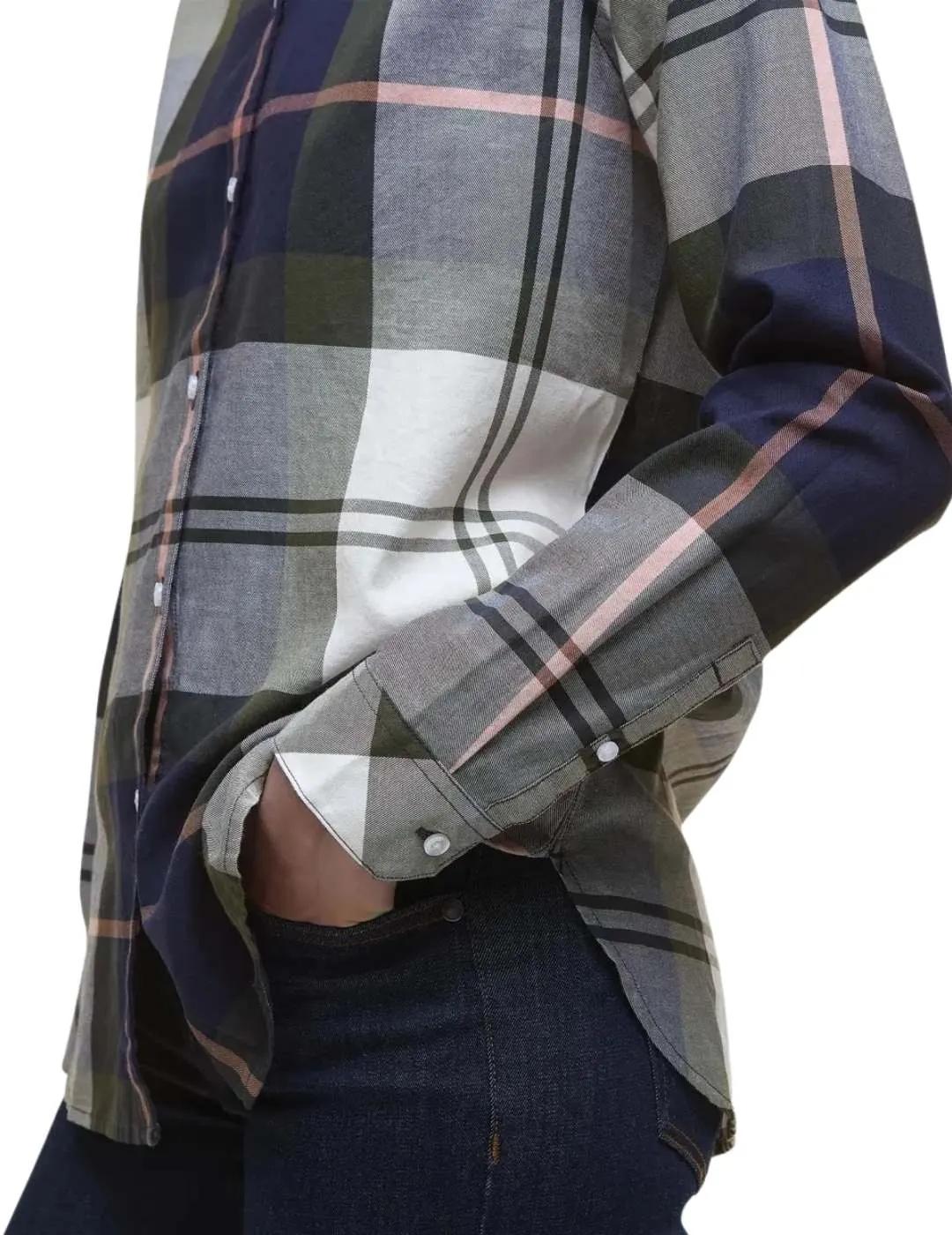 Barbour Camisa Moorland Azul marino