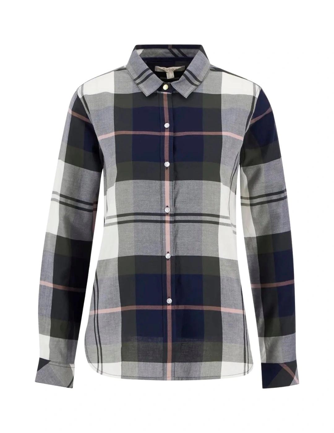 Barbour Camisa Moorland Azul marino