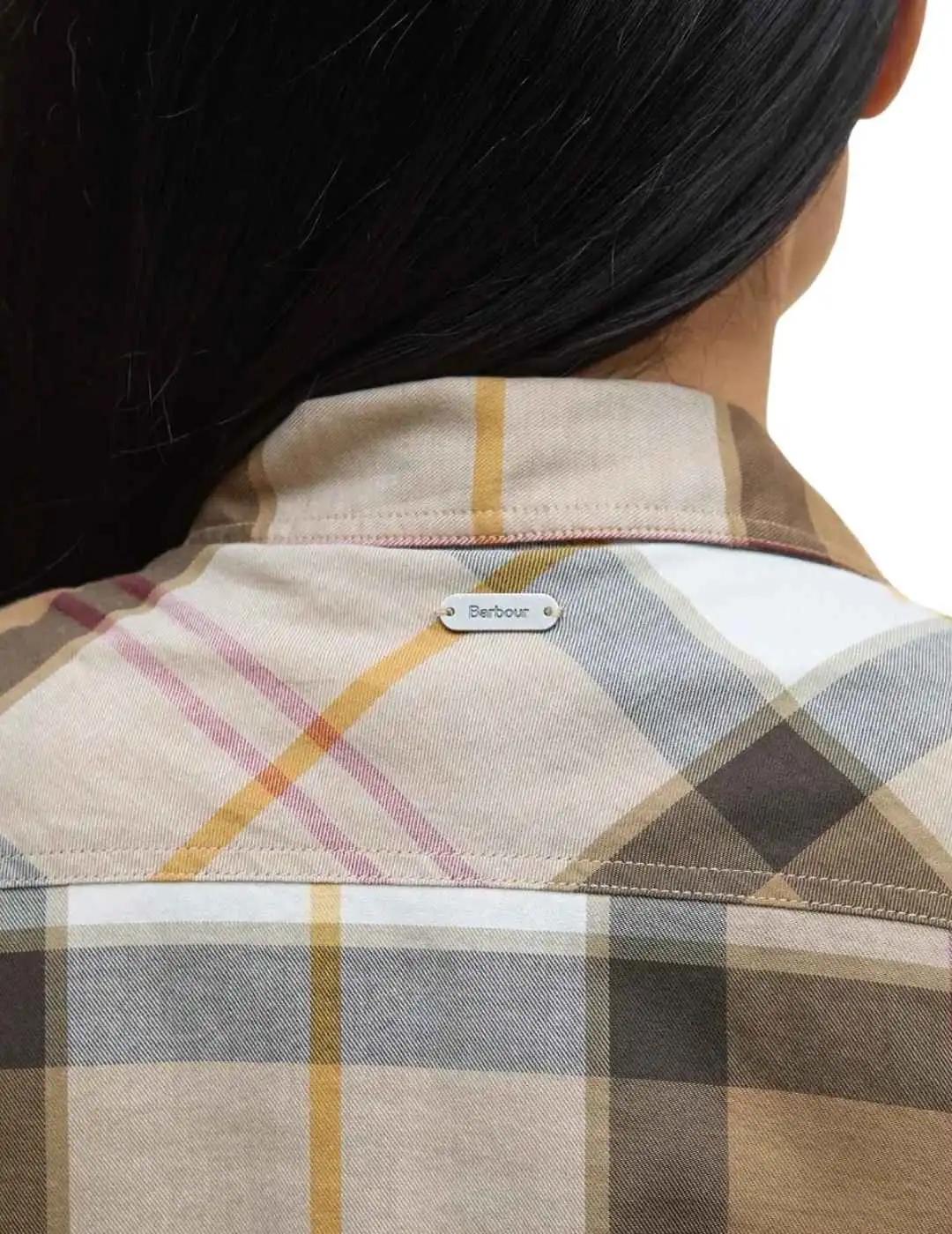Barbour Camisa Bredon Check Marrón