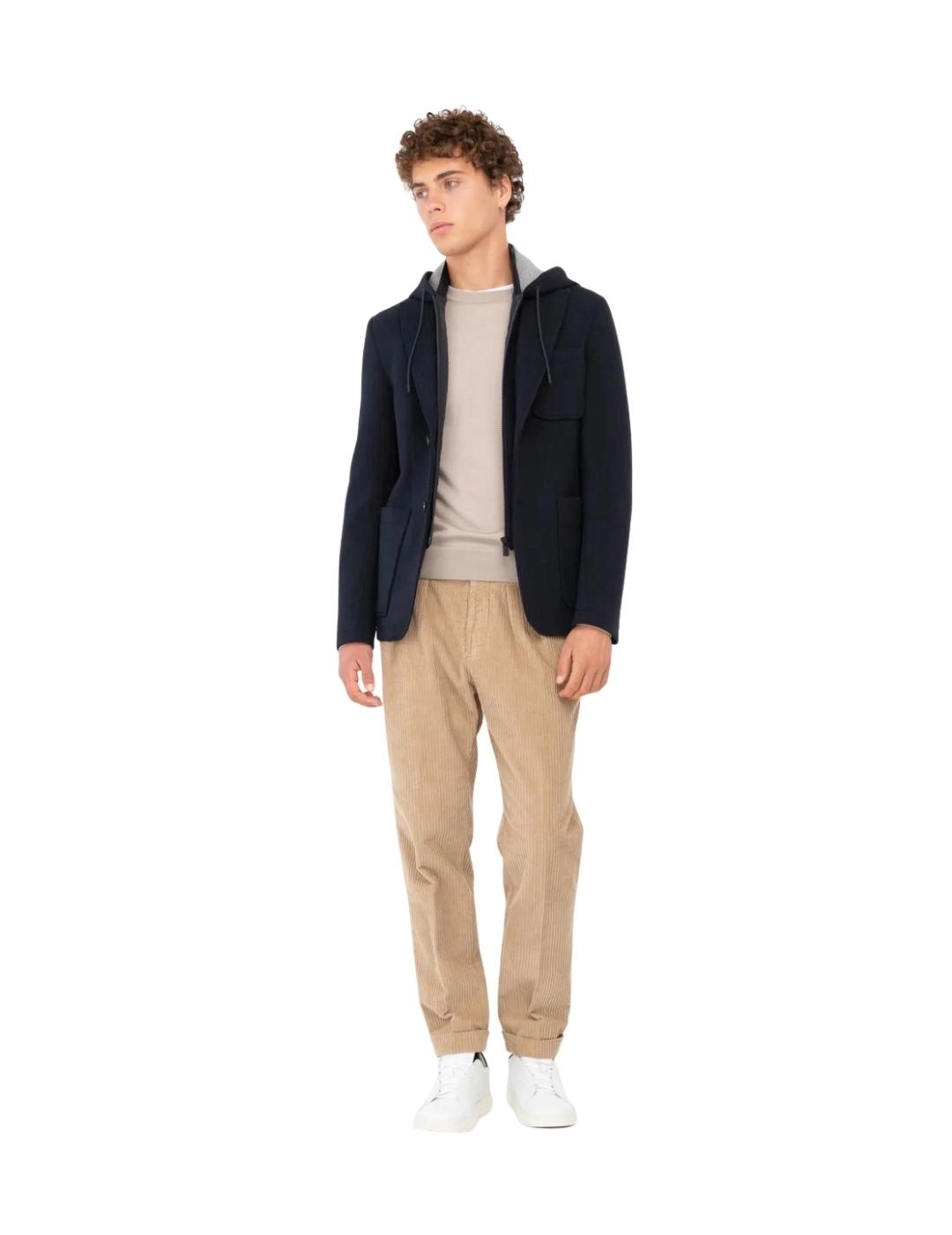 Manuel Ritz Americana con capucha Azul marino