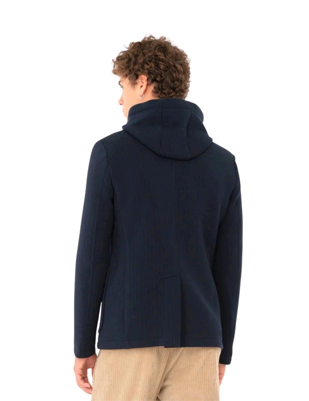 Manuel Ritz Americana con capucha Azul marino