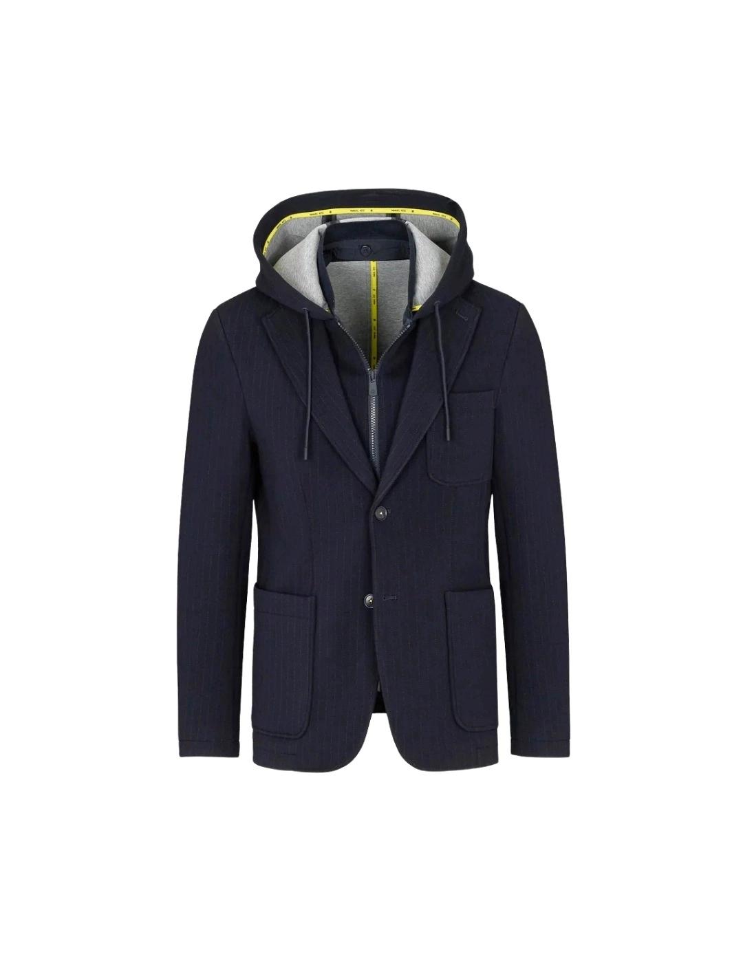 Manuel Ritz Americana con capucha Azul marino